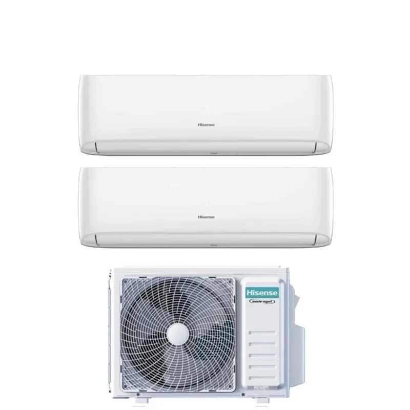 climatizzatore condizionatore hisense dual split inverter serie hi comfort 7_9 con 2amw52u4rxc r 32 wi fi integrato 7000_9000 novita