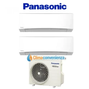 climatizzatore condizionatore panasonic dual split inverter serie tz 9_12 con cu 2re15sbe wi fi optional 9000_12000 17050