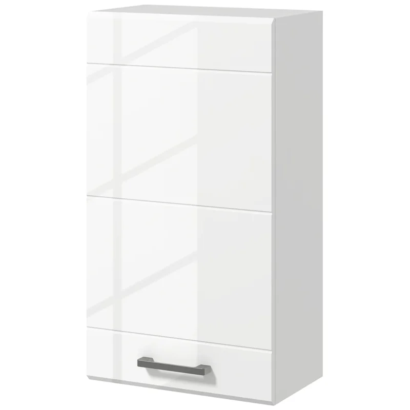 easycomfort easycomfort mobiletto bagno in mdf a muro con 3 ripiani e ripiano superiore regolabile 37x22 5x70 cm bianco