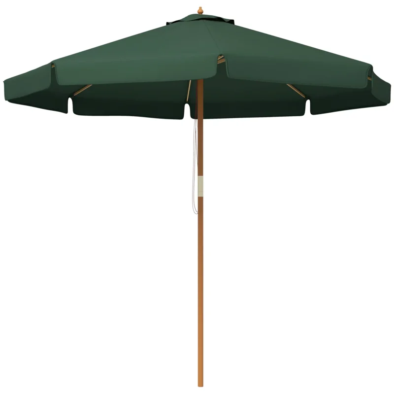 easycomfort easycomfort ombrellone da giardino con doppio tettuccio in bambu e poliestere 325x250 cm verde