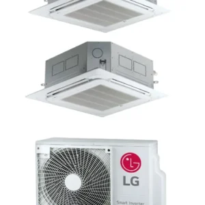 lg condizionatore a cassetta dual split lg standard 1212 btu con mu2r17 r 32 wi fi optional con pannello