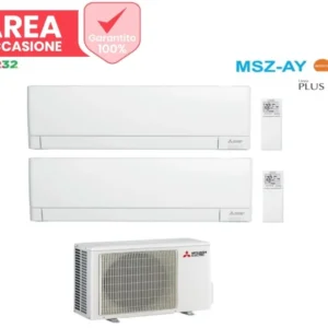 mitsubishi electric area occasioni climatizzatore condizionatore mitsubishi electric dual split inverter linea plus serie msz ay 912 con mxz 2f53vf r 32 wi fi integrato 900012001