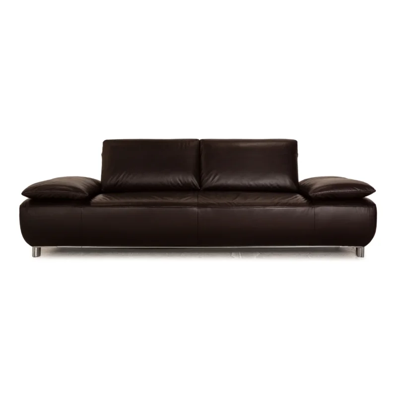 Koinor Volare Leder Dreisitzer Braun Dunkelbraun manuelle Funktion