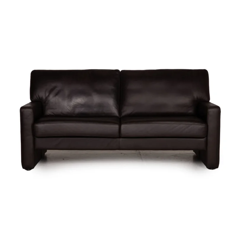 Lederwerkstatt Leder Sofa Dunkelbraun Zweisitzer Couch