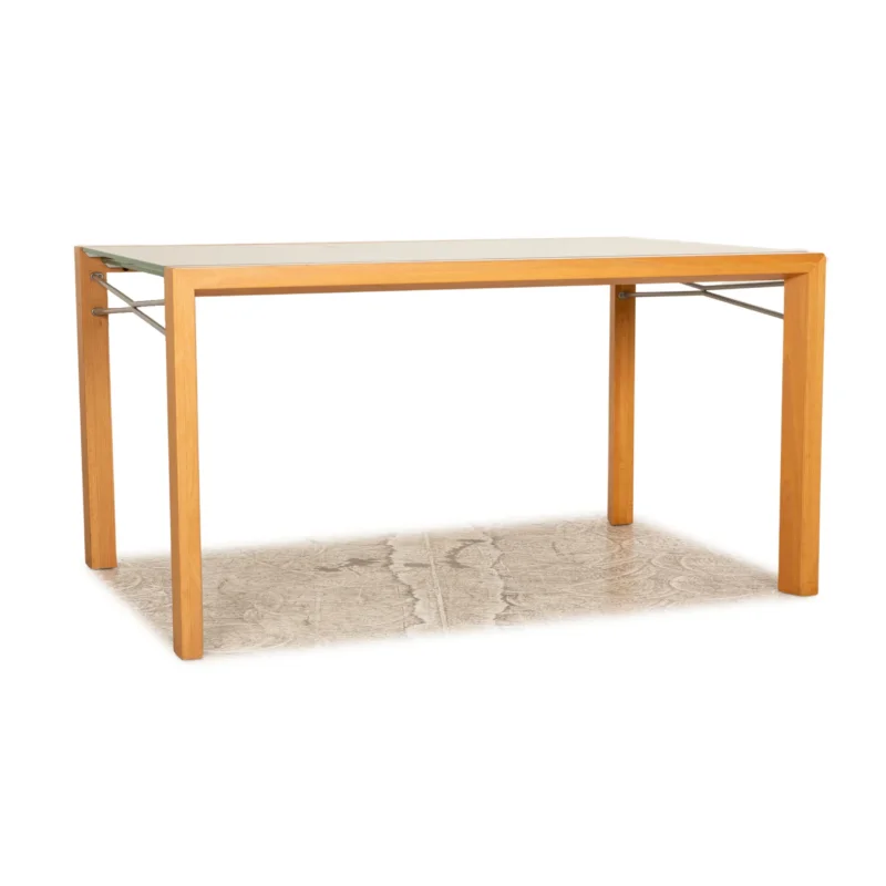 ligne roset Extensia Esstisch Braun Holz Glas Ausziehfunktion 140-260 x 95cm