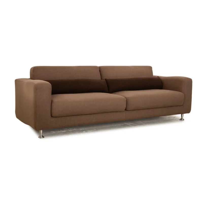 ligne roset Stoff Dreisitzer Braun manuelle Funktion Sofa Couch