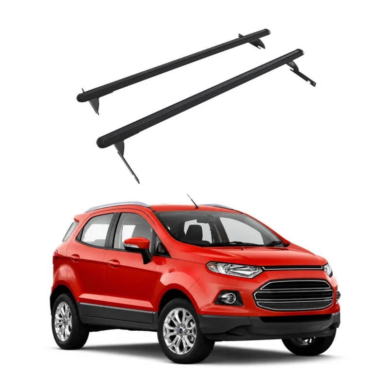 Dachträger Grundtäger für Ford Ecosport 2014-2023 75kg Aluminium Schwarz 2 tlg