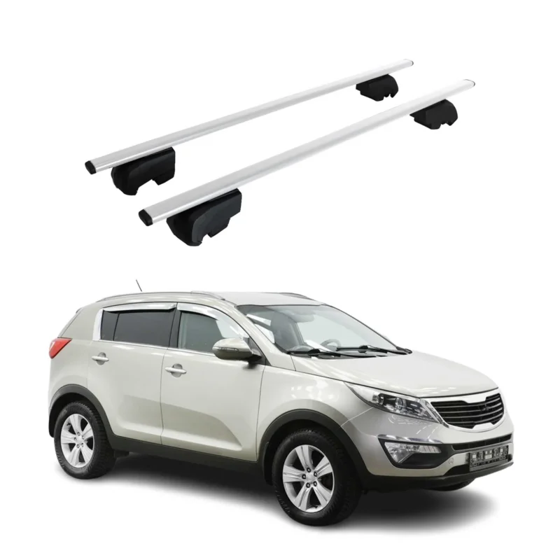 Dachträger Grundträger für Kia Sportage SL 2010-2015 75kg Stahl Silber 2 tlg