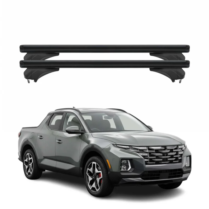 Menabo Dachträger Grundtäger für Hyundai Santa Cruz 2021-2026 Alu Schwarz 2 tlg