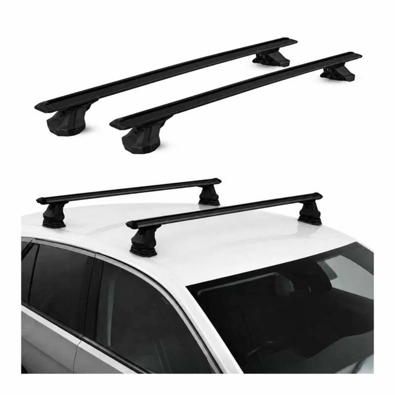 Dachträger Querträger für Mazda 5 (CR-CW) 2005-15 Aluminium 2 Stück TÜV Schwarz
