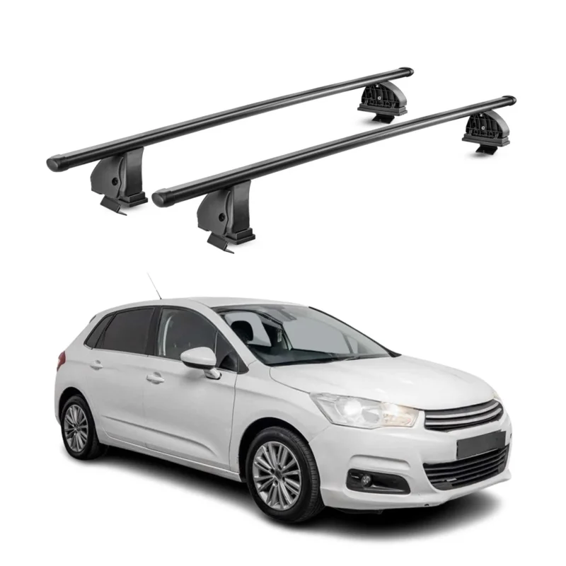 Stahl Dachträger für Citroen C4 II 2010-2018 TÜV Abschließbar 2tlg Schwarz