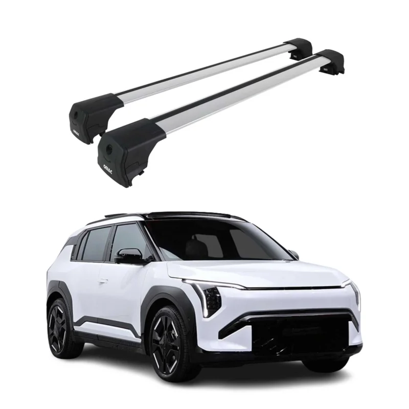 Dachträger Grundtäger für Kia EV3 2024-2026 75kg Aluminium Silber 2 tlg