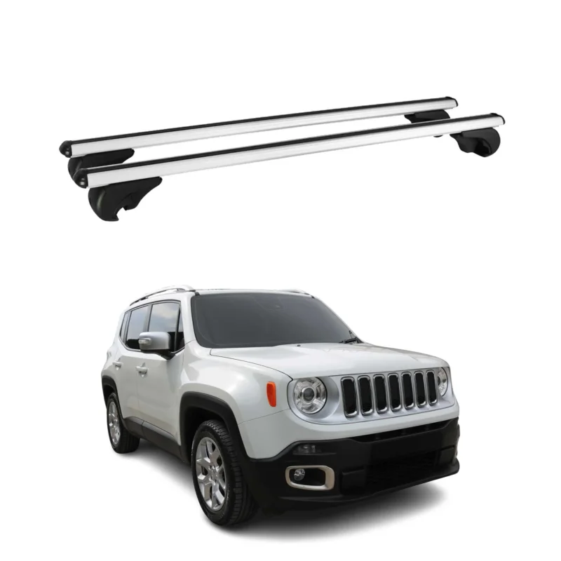 Dachträger Grundtäger für Jeep Renegade 2015-2025 75kg Alu Silber 2 tlg