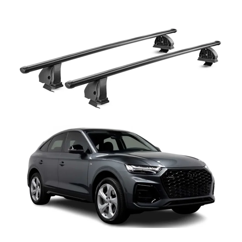 Stahl Dachträger für Audi Q5 FYT Sportback 2021-2026 TÜV 75 kg 2tlg Schwarz