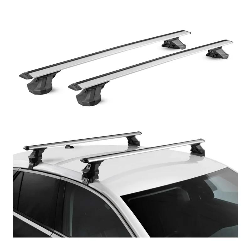 Dachträger für Renault Captur I 2013-2019 Aluminium 2 Stück 75 kg TÜV Silber
