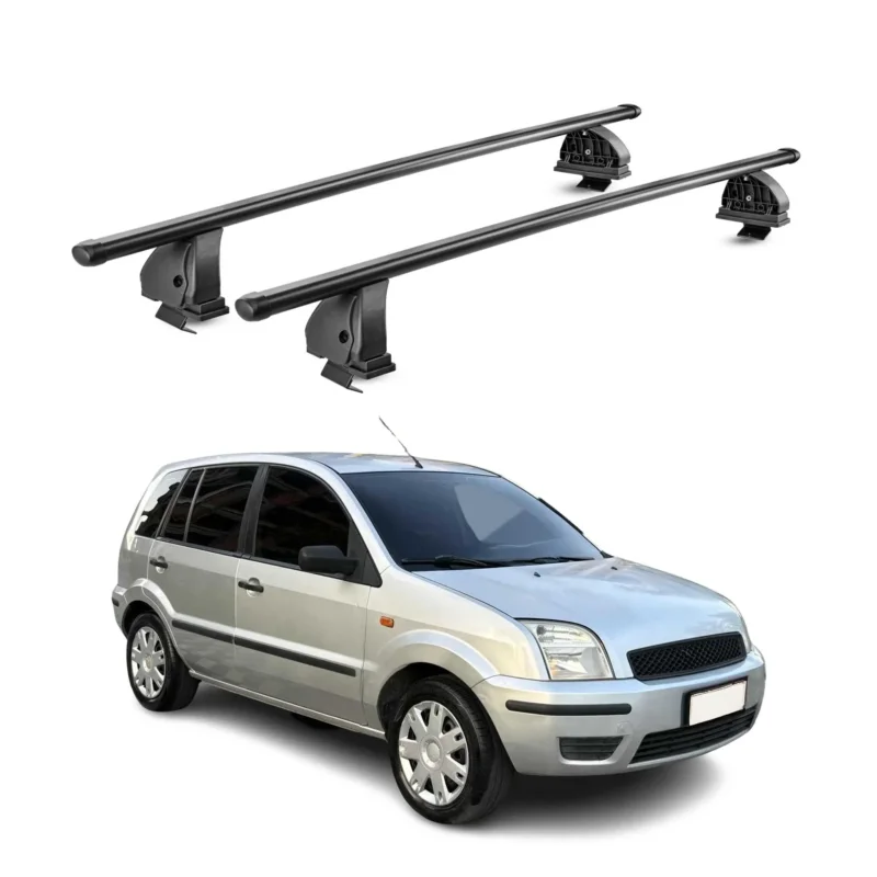 Stahl Dachträger für Ford Fusion 2002-2012 TÜV Abschließbar 75 kg 2tlg Schwarz