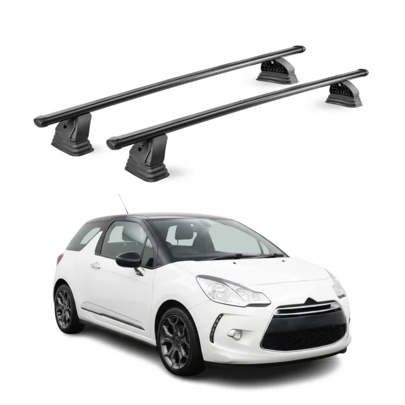 Stahl Dachträger für DS 3 I 2010-2019 TÜV Abschließbar 75 kg 2tlg Schwarz