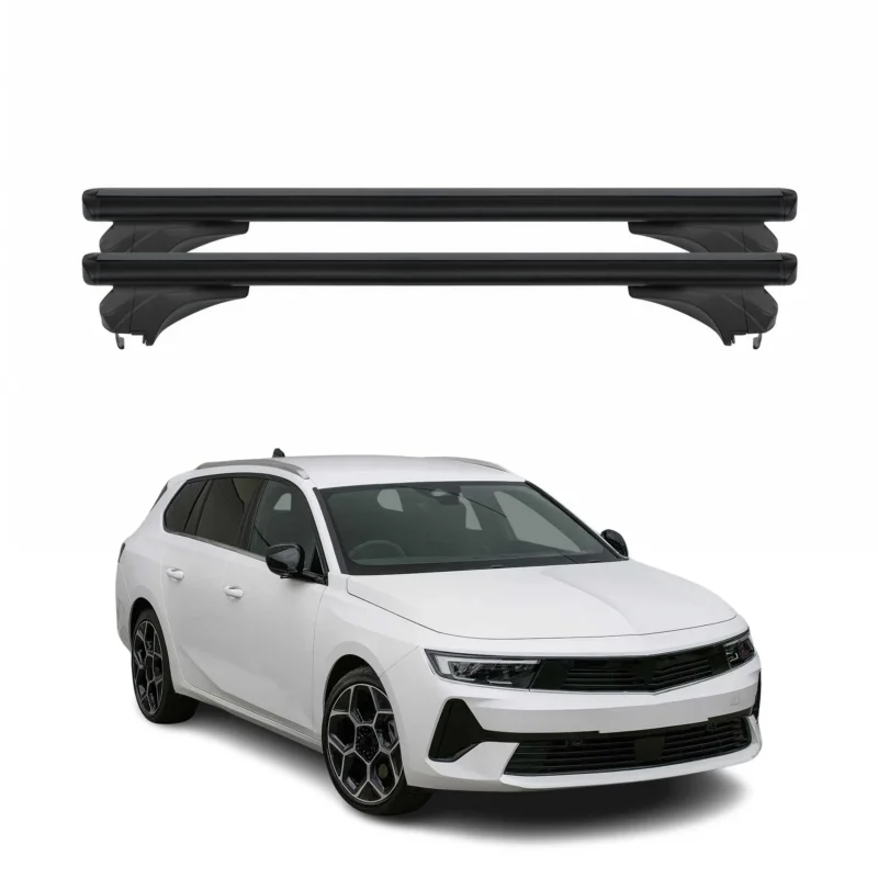 Menabo Dachträger Grundtäger für Opel Astra L 2021-2026 Aluminium Schwarz 2 tlg