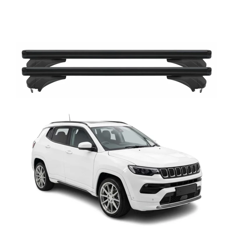 Menabo Dachträger Grundtäger für Jeep Compass III 2025-2026 Aluminium Schwarz 2x