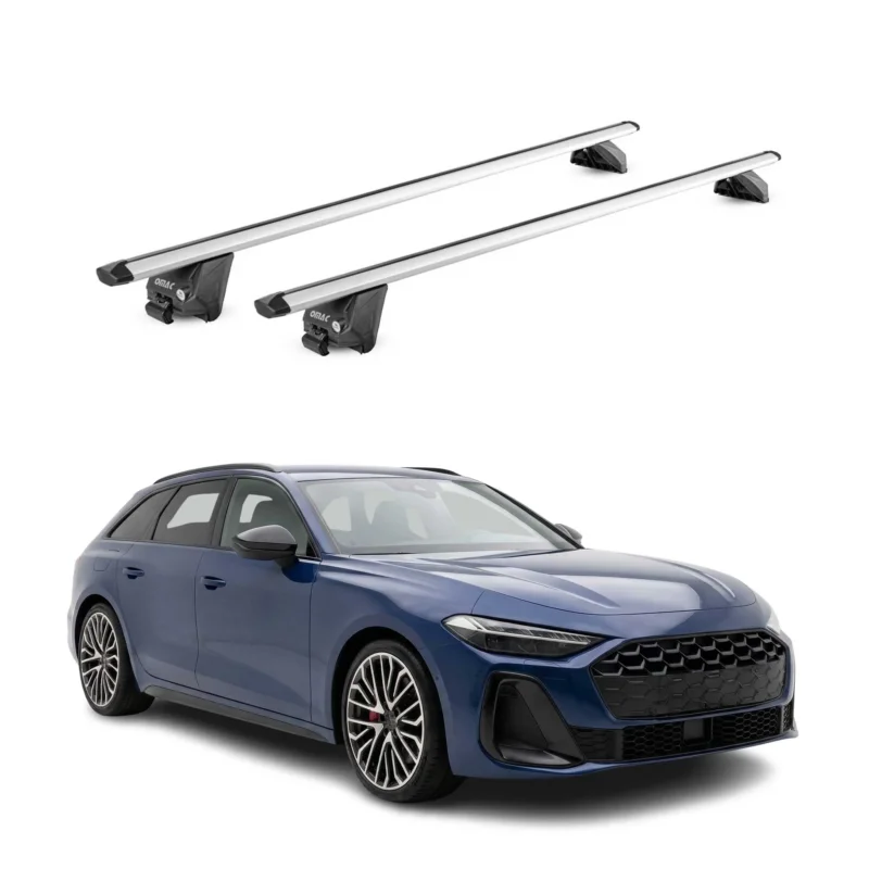 Dachträger für Audi A5 B10 Avant 2025-2026 100kg Aluminium Silber 2x ABE