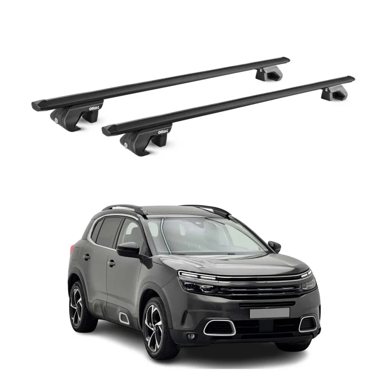 Dachträger Grundtäger für Citroen C5 Aircross 2018-2025 90kg Alu Schwarz ABE