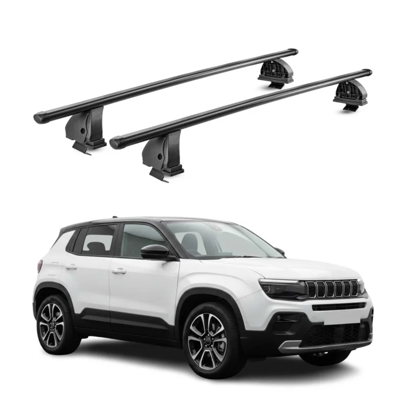 Stahl Dachträger für Jeep Avenger 2023-2026 TÜV Abschließbar 75 kg 2tlg Schwarz