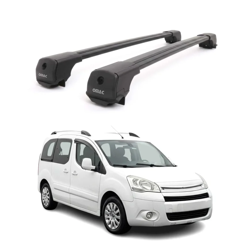 Dachträger Grundträger für Citroen Berlingo 2008-2018 Aluminium 75kg Schwarz 2x