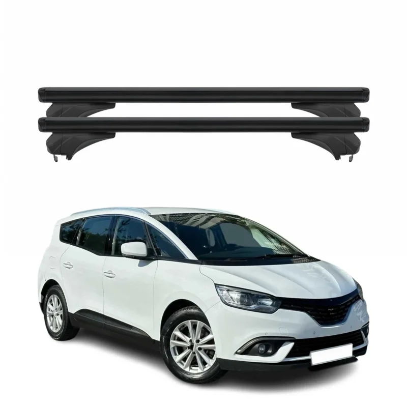 Menabo Dachträger für Renault Grand Scenic IV 2017-2023 Aluminium Schwarz 2 tlg