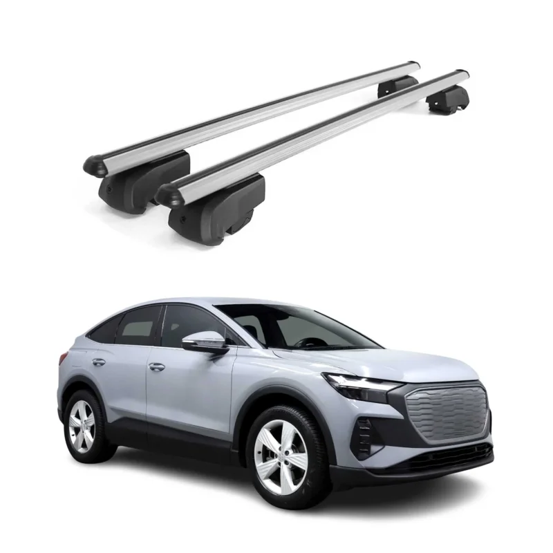 Dachträger Grundtäger für Audi Q4 e-tron 2021-2026 75kg Aluminium Silber 2 tlg