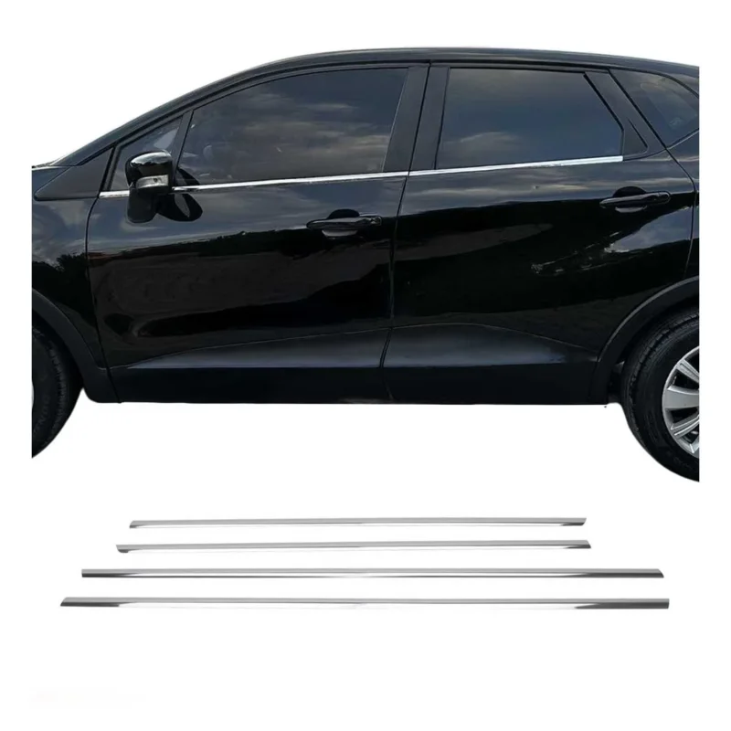 Fensterleisten Zierleisten für Renault Captur 2013-2019 Edelstahl Chrom 4tlg