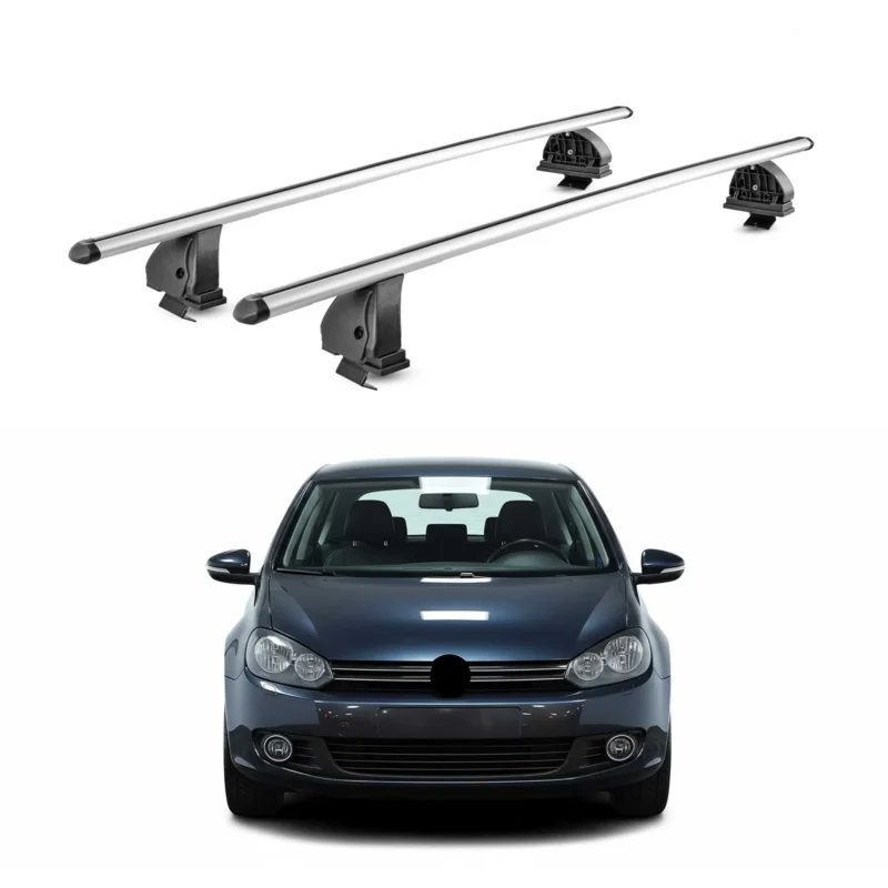 Alu Dachträger für VW Golf mk6 Schrägheck Kombi 2008-2012 5Tür TÜV 2tlg Silber