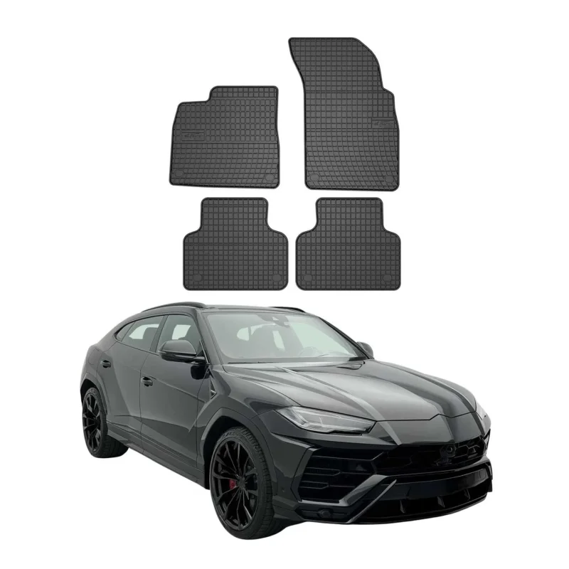 OMAC Gummi Fußmatten für Audi Q7 Q8 2015-2026 Automatten Gummi Schwarz 4tlg