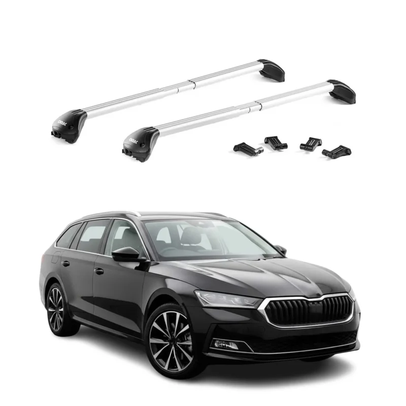 Dachträger Grundtäger für Skoda Superb IV Kombi 2024-2026 100kg Alu Silber ABE