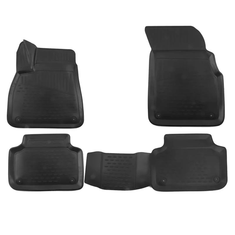 OMAC Gummimatten Fußmatten für Audi Q7 Q8 2015-2026 TPE Automatten Schwarz 4x