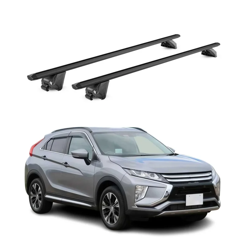 Dachträger für Mitsubishi Eclipse Cross 2018-2026 Aluminium Schwarz 2 tlg ABE