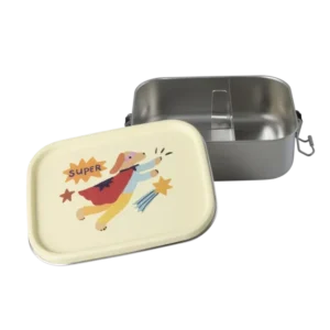 RICE - Lunchbox aus Edelstahl 800ml Hero Print Creme