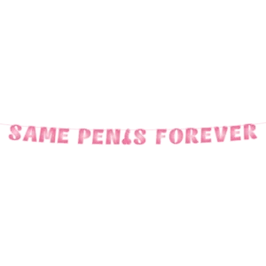Roze Letterslinger Same Penis Forever 3m van Paper Dreams koop je bij Partywinkel