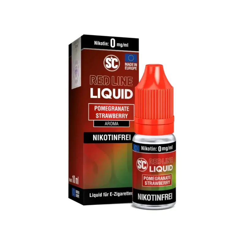 SC - Red Line - Pomegranate Strawberry - freebase Nikotin Liquid 10 ml – Liquid Flasche Produktfoto