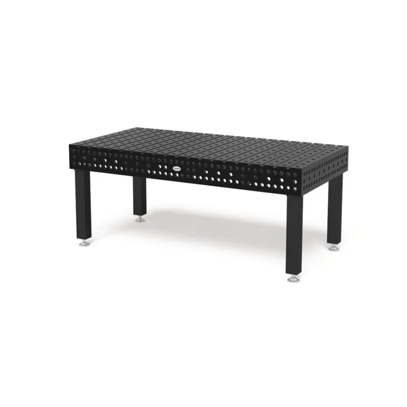 Produktansicht von Siegmund Nutentisch 3000 x 1500 x 200 mm Hexagon 8.7 System 28 Plasmanitriert, Quernuten Höhe 650 mm mit Bodenverankerung