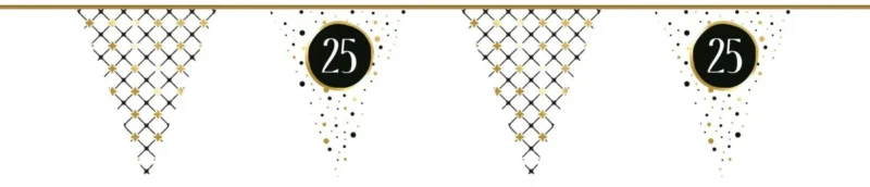Slinger 25 Jaar Goud Zwart 6m van Haza Witbaard koop je bij Partywinkel