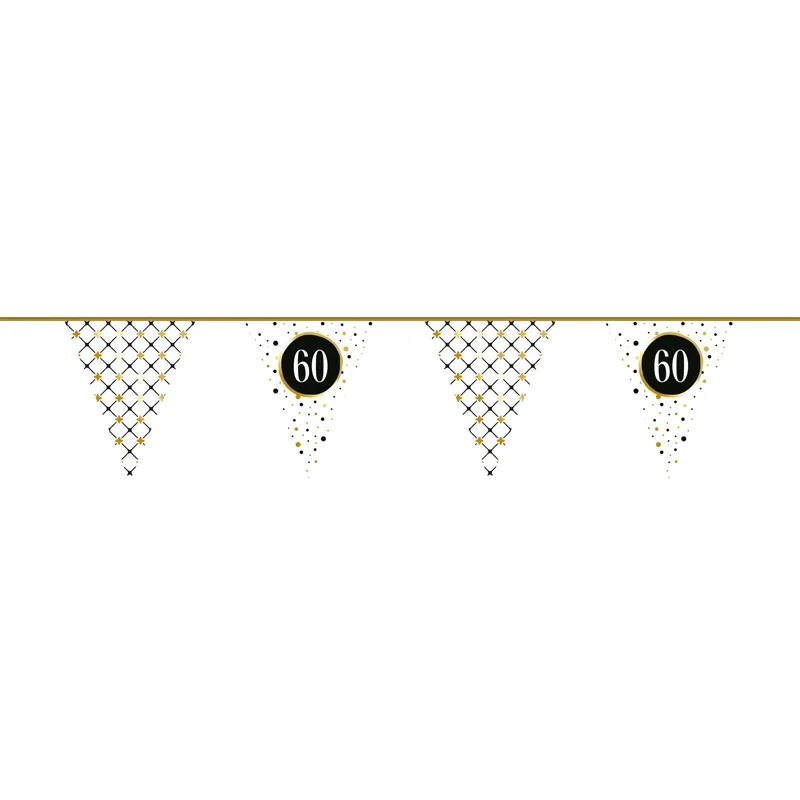 Slinger 60 Jaar Goud Zwart 6m van Haza Witbaard koop je bij Partywinkel
