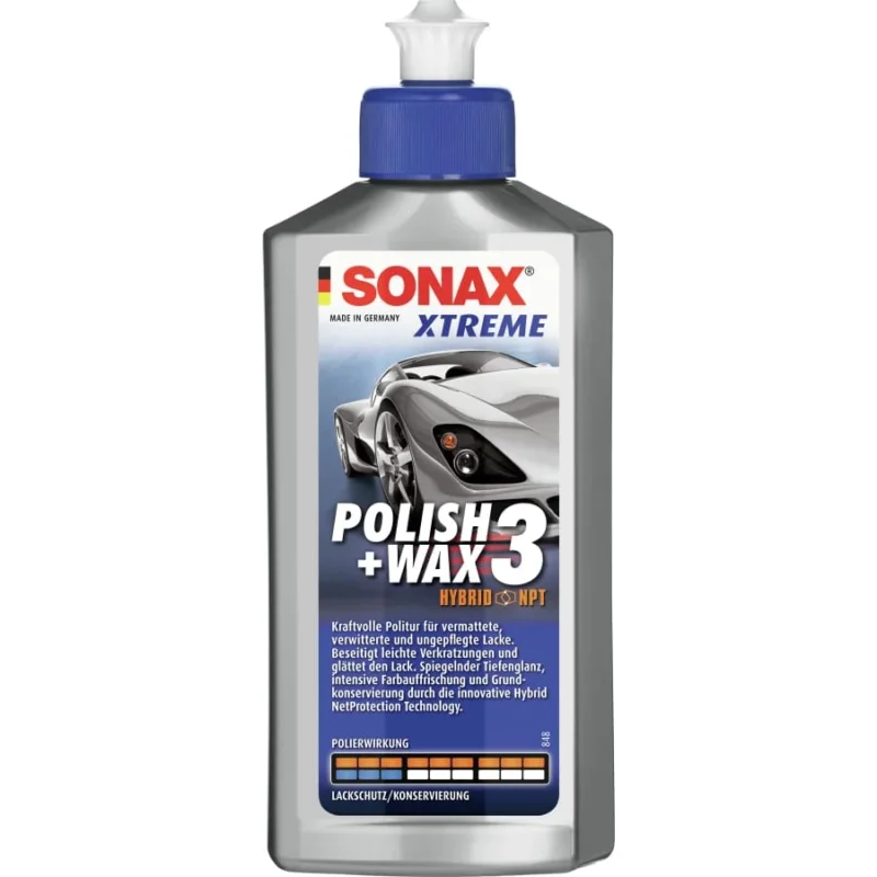 SONAX Lack-Politur XTREME Polish + Wax 3 Hybrid NPT 250 ml Flasche