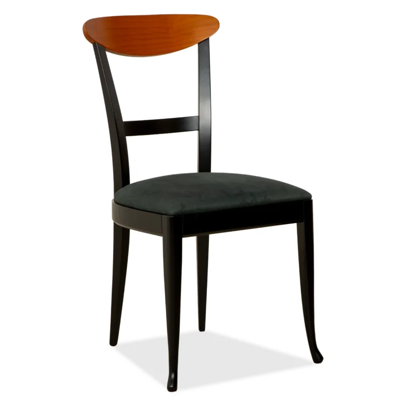 Tonon 876/02 Stoff Stuhl Schwarz Holz Braun Esszimmer