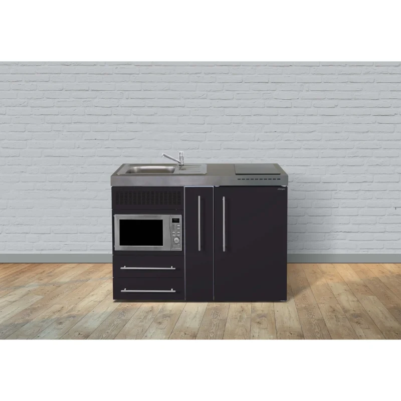 Stengel - Mini-Küche Miniküche Premiumline MPMSM120AKSMWIKFreBl Schwarz matt