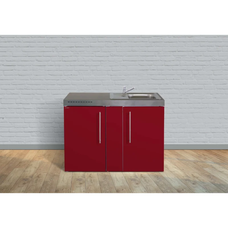 Stengel - Mini-Küche Miniküche Premiumline MPBR120KSIKFliBre Bordeauxrot