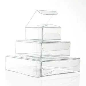 Plastic Gift Boxes 10.2x10.2x5.1cm Crystal Clear