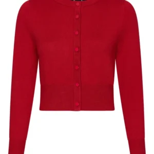 Succubus Clothing Gwen 50er-Jahre-Cardigan Dunkelrot
