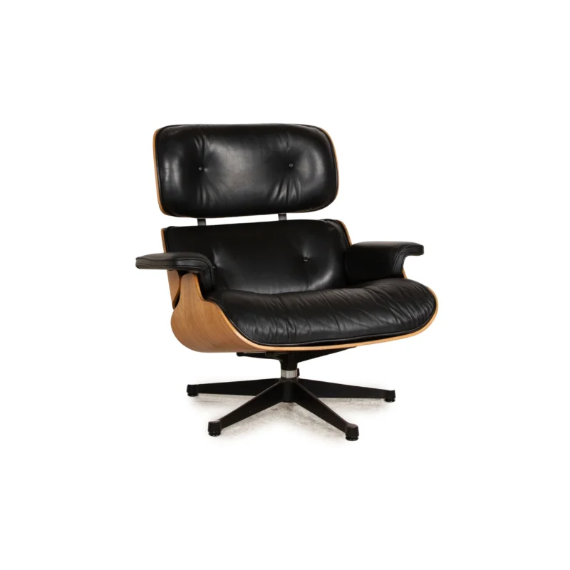 Vitra Eames Lounge Chair Leder Sessel Schwarz