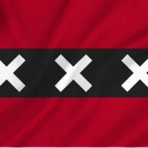 Vlag Amsterdam 90 x 150 cm van Partychimp koop je bij Partywinkel