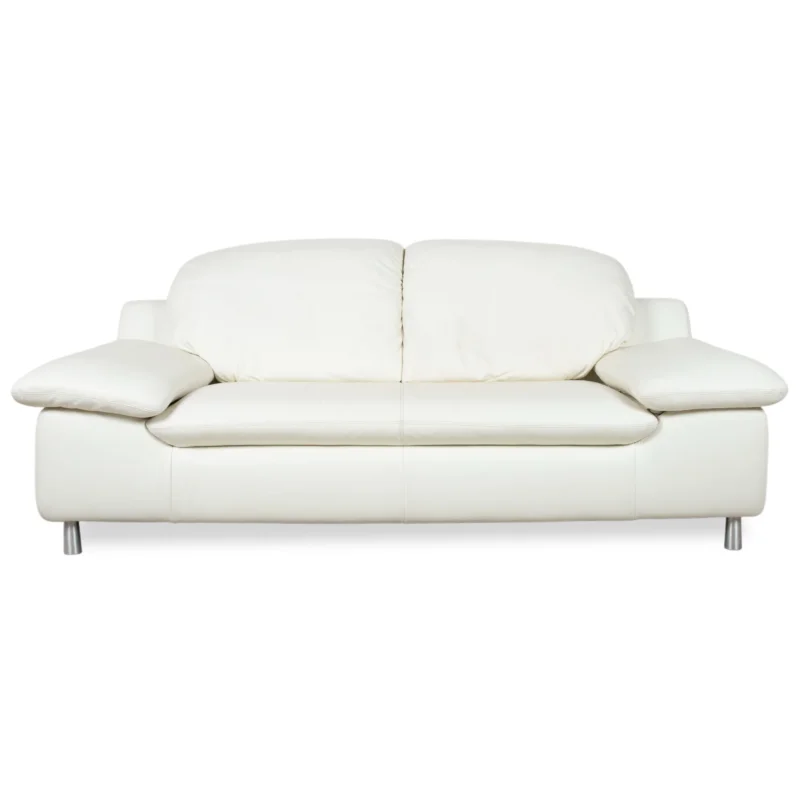 Willi Schillig Amore Leder Zweisitzer Creme Sofa Couch manuelle Funktion